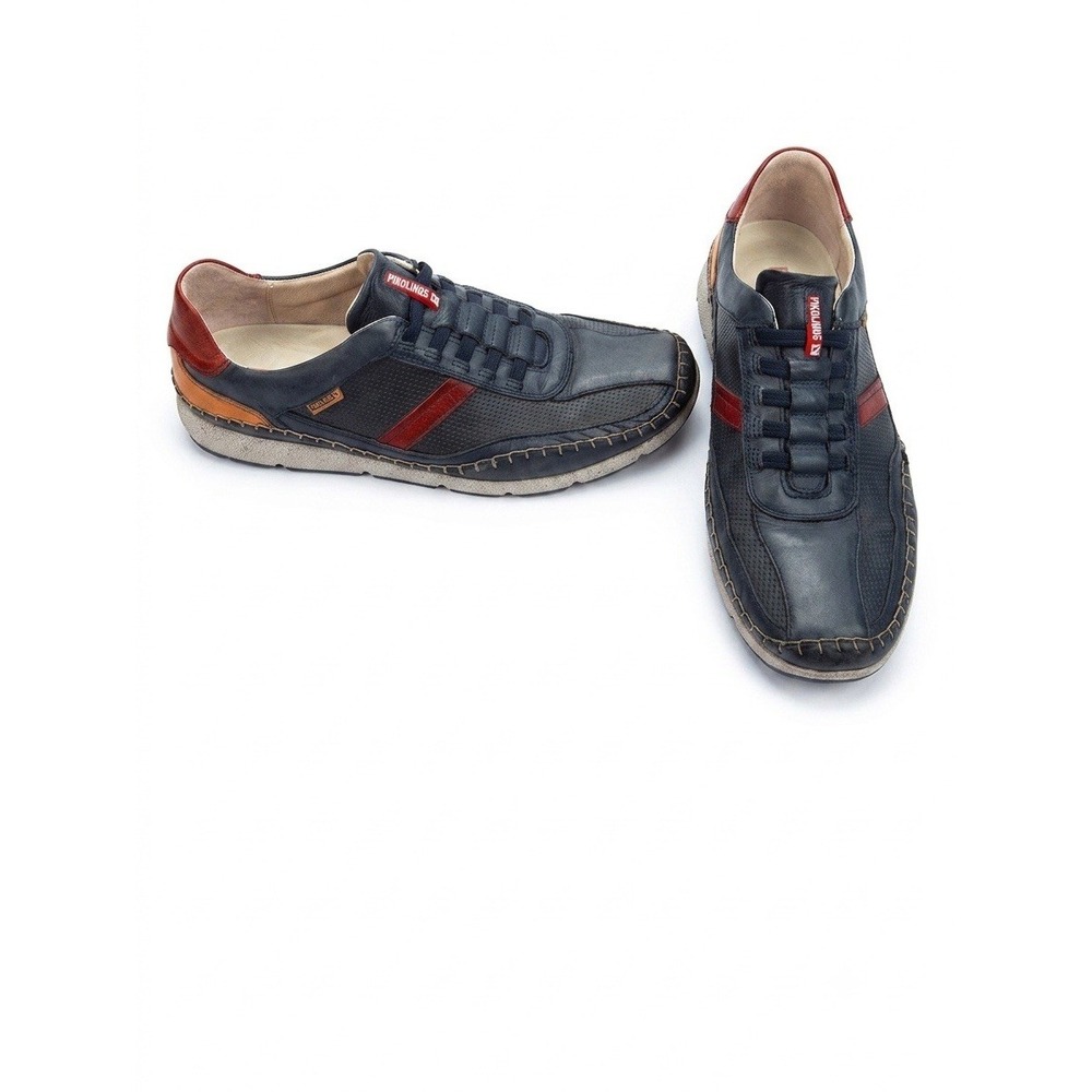 Pikolinos Fuencarral Shoes Men Blue Size 45(12) Casual Leather Comfy M4U-6046C1